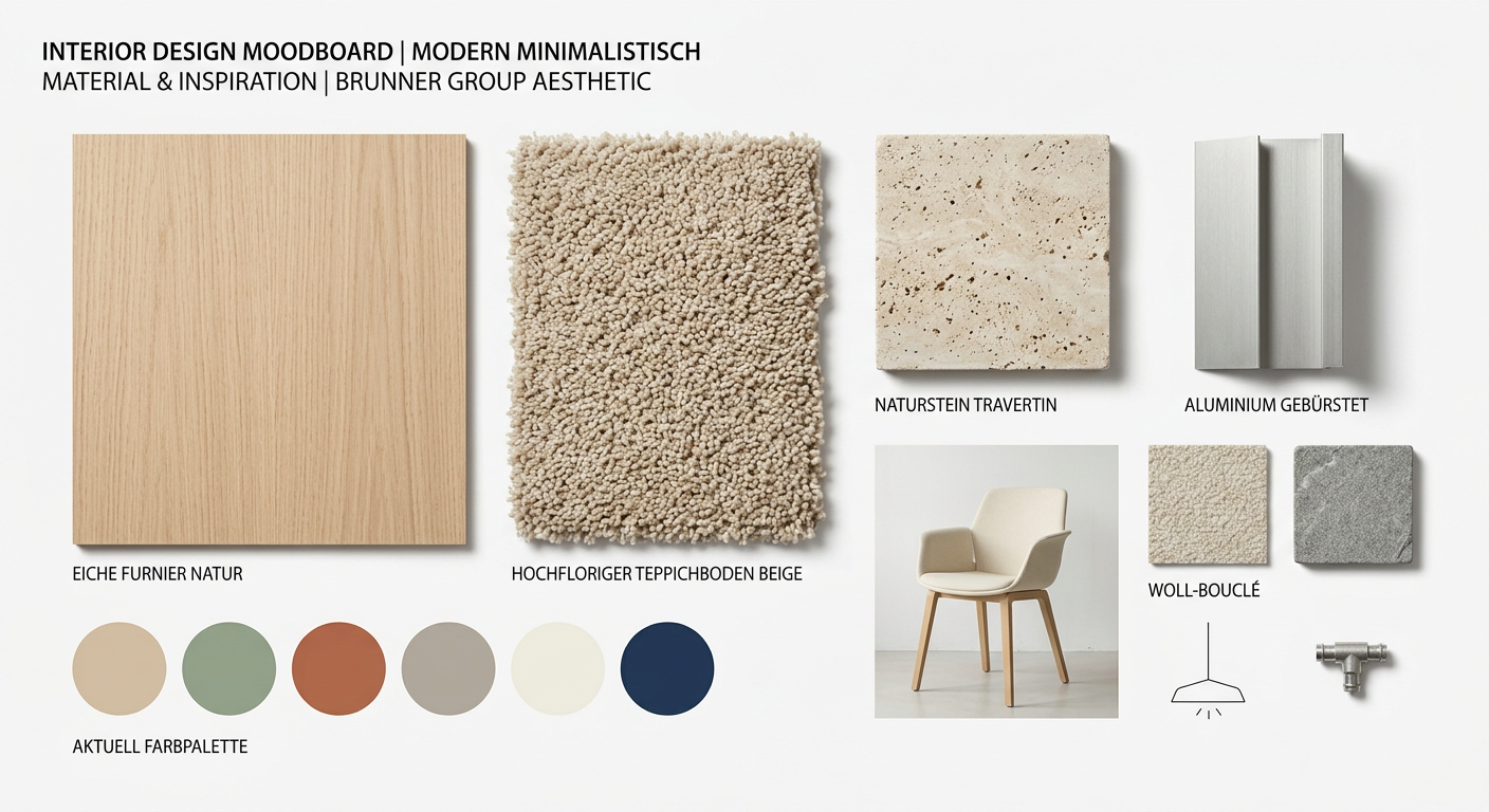 Beispiel: KI-generiertes Interior Design Moodboard